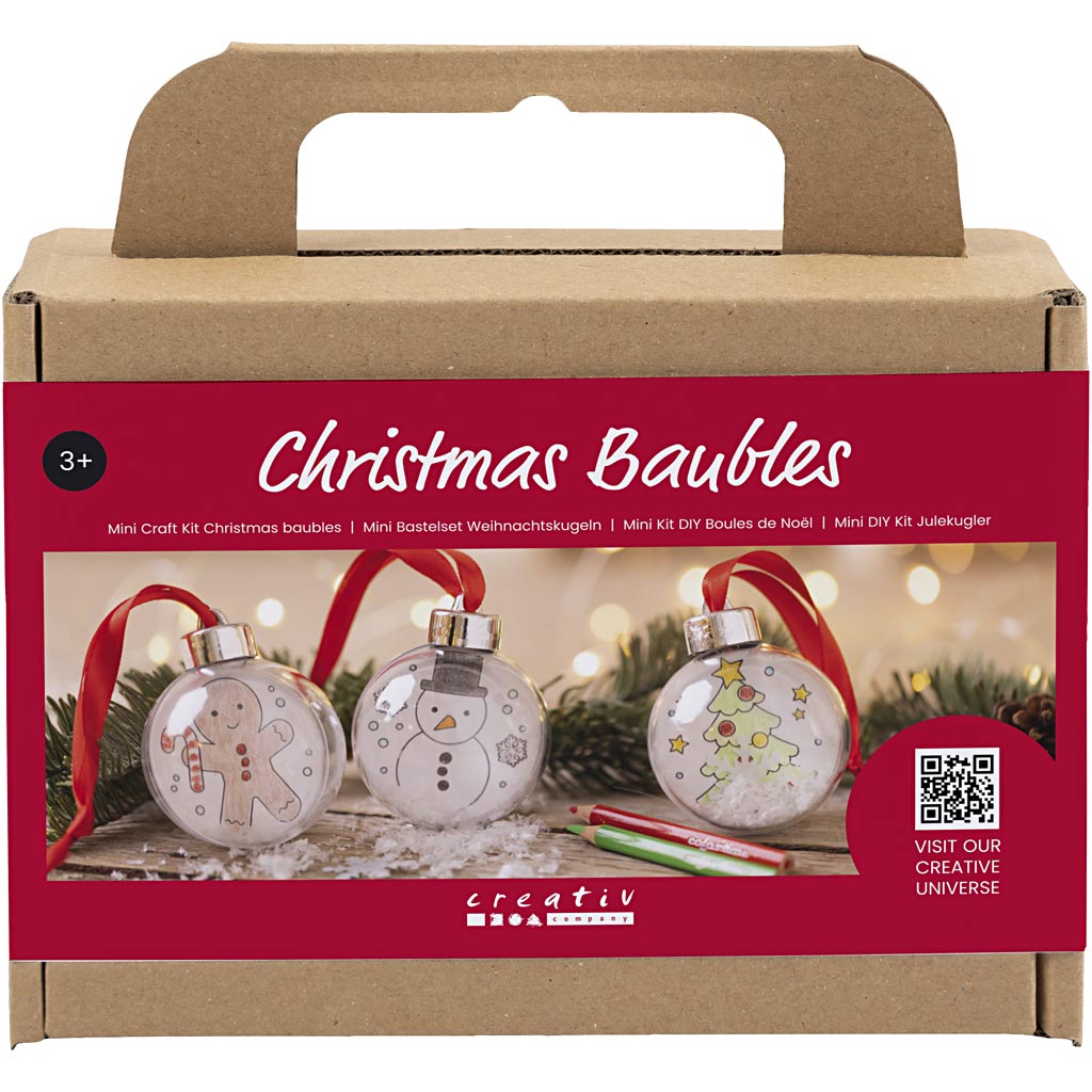 Creativ company mini hobbyset kerstballen, tekening, 1 doos