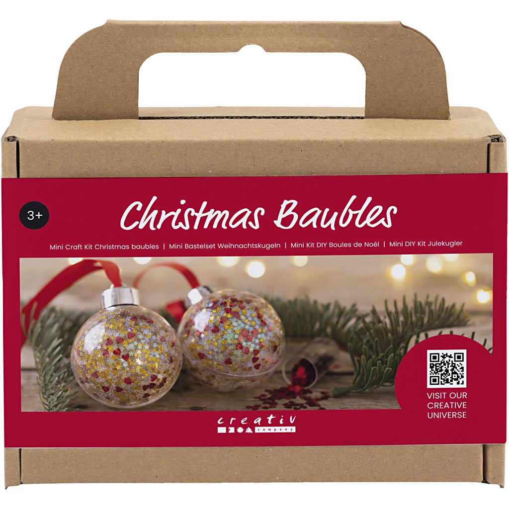Creativ company mini hobbyset kerstballen, pailletten, 1 doos