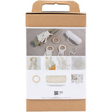 Creativ company hobby set macramé, table decoration, off white, 1 box