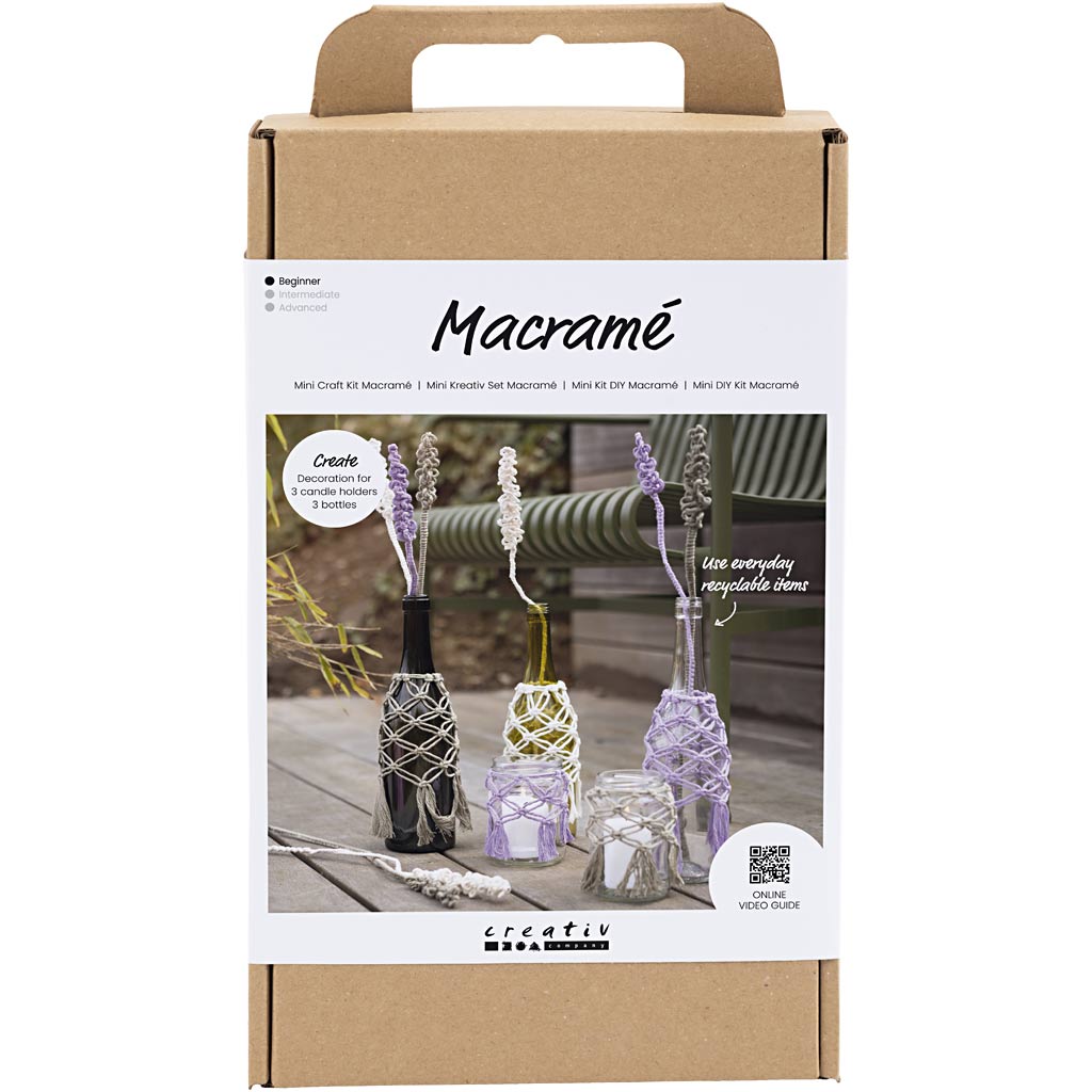 Creativ company hobby set macramé, glass decoration, 1 box