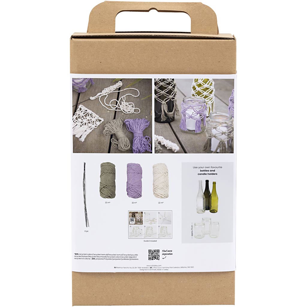 Creativ Company hobby set macrame glass decoration