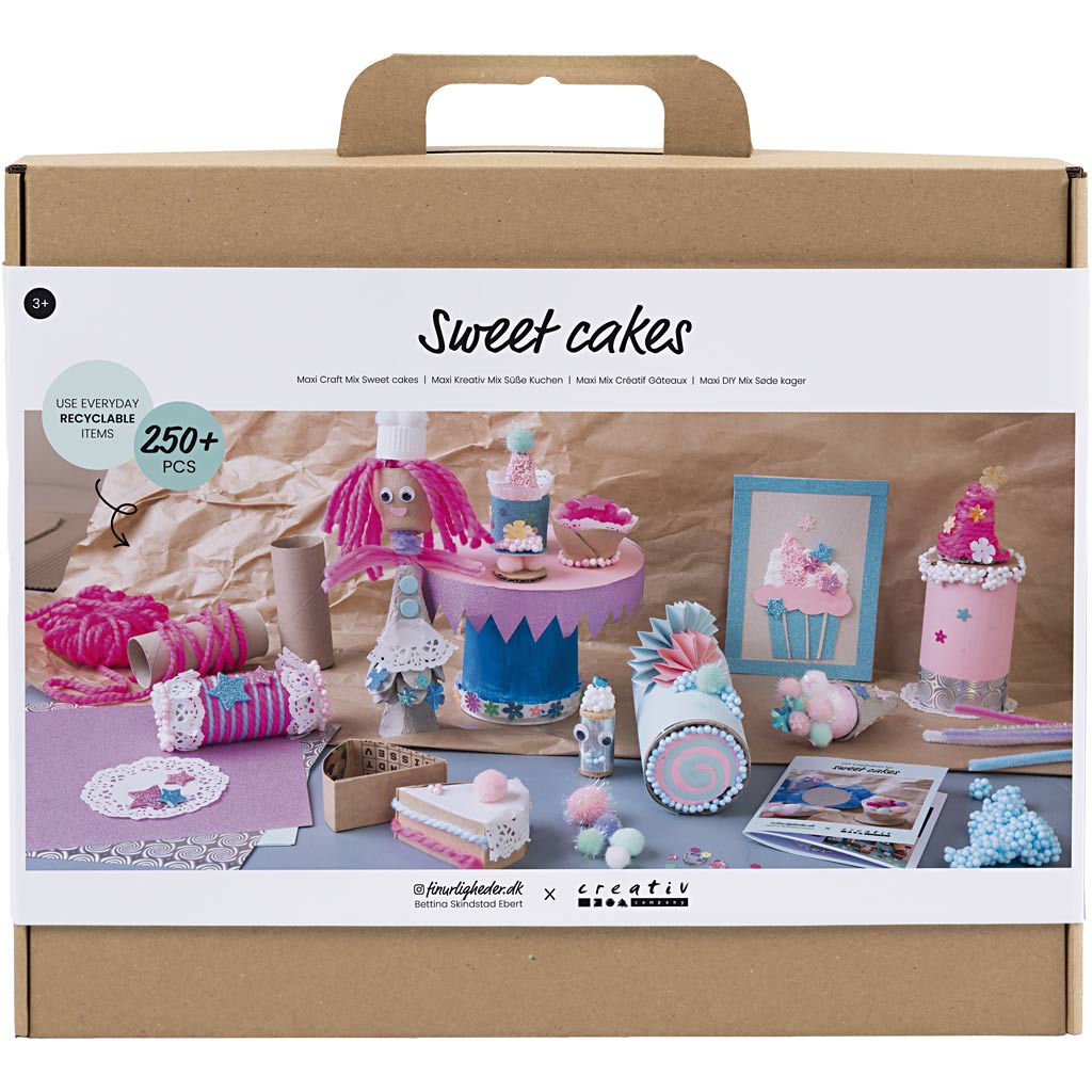 Creativ company maxi creatieve box lekkere taarten, taart en zoetigheid, diverse kleuren, 1 doos