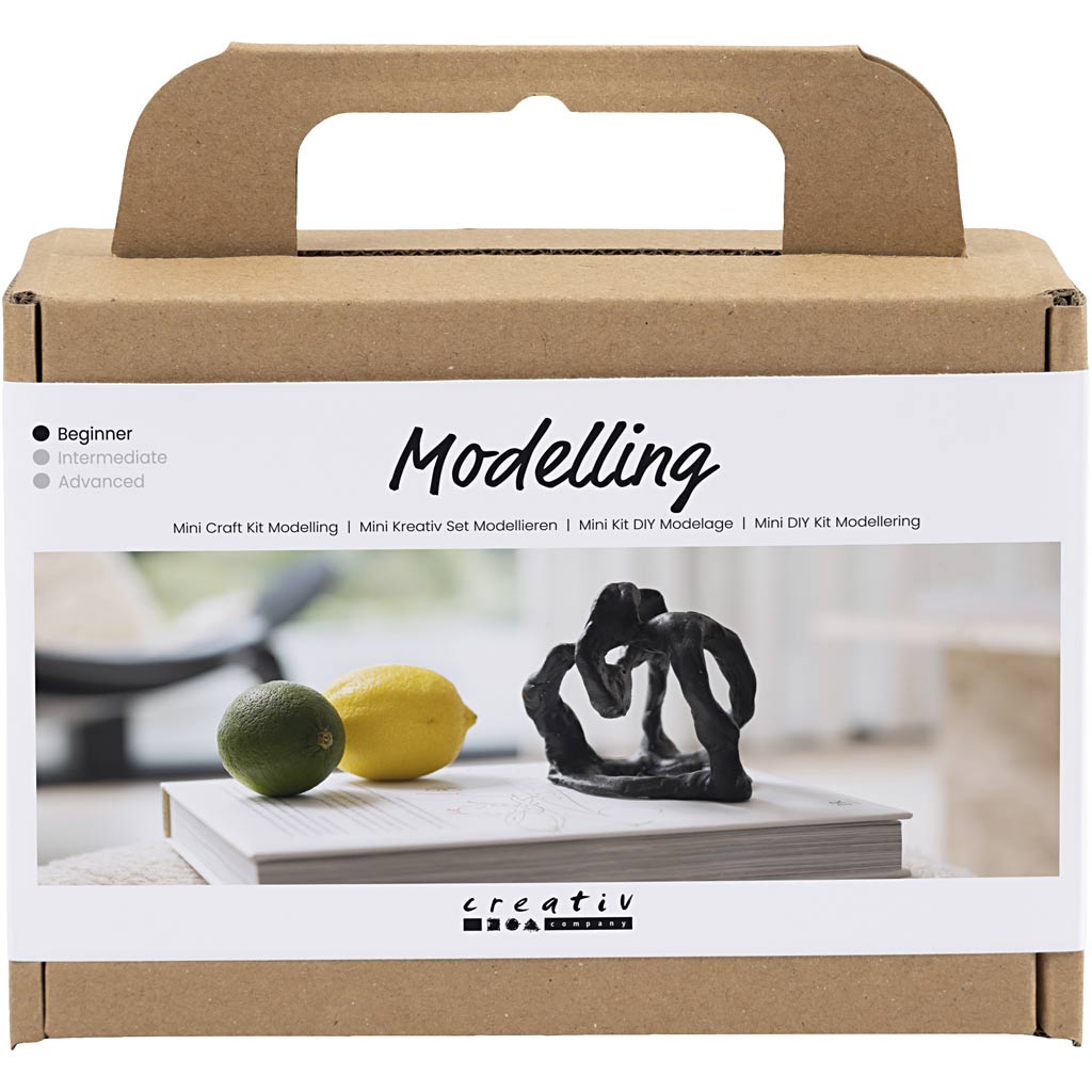 Creativ company mini hobbyset boetseren, beeldje, zwart, 1 doos