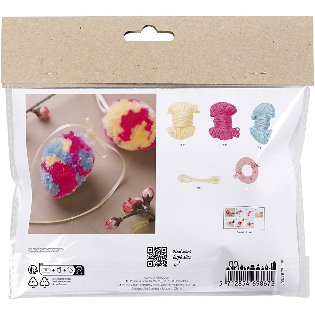Mini hobby set Creativ company brmbolce, vajíčka, farebné, 1 krabička