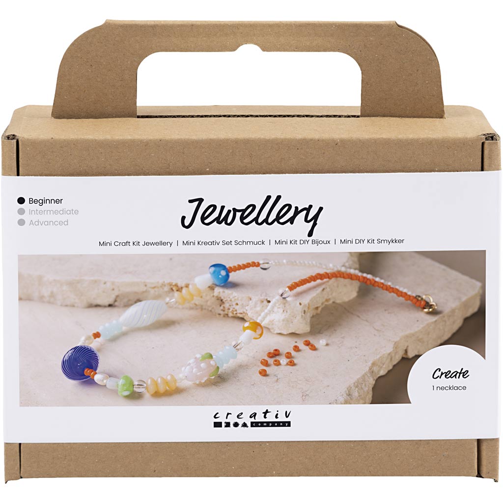 Creativ company mini hobbyset sieraden, stoere halsketting, kleurrijk, 1 doos