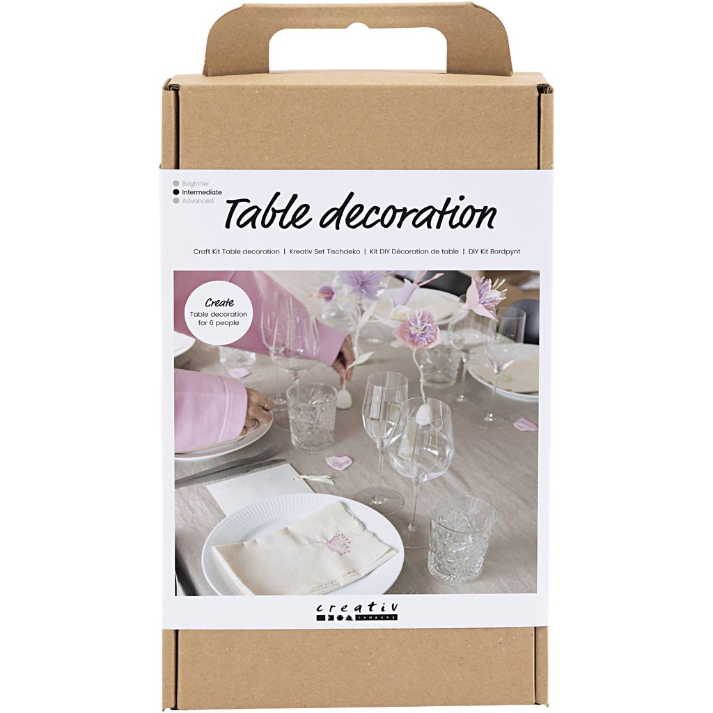 Creativ company hobby set table decoration, pastel colors, 1 box