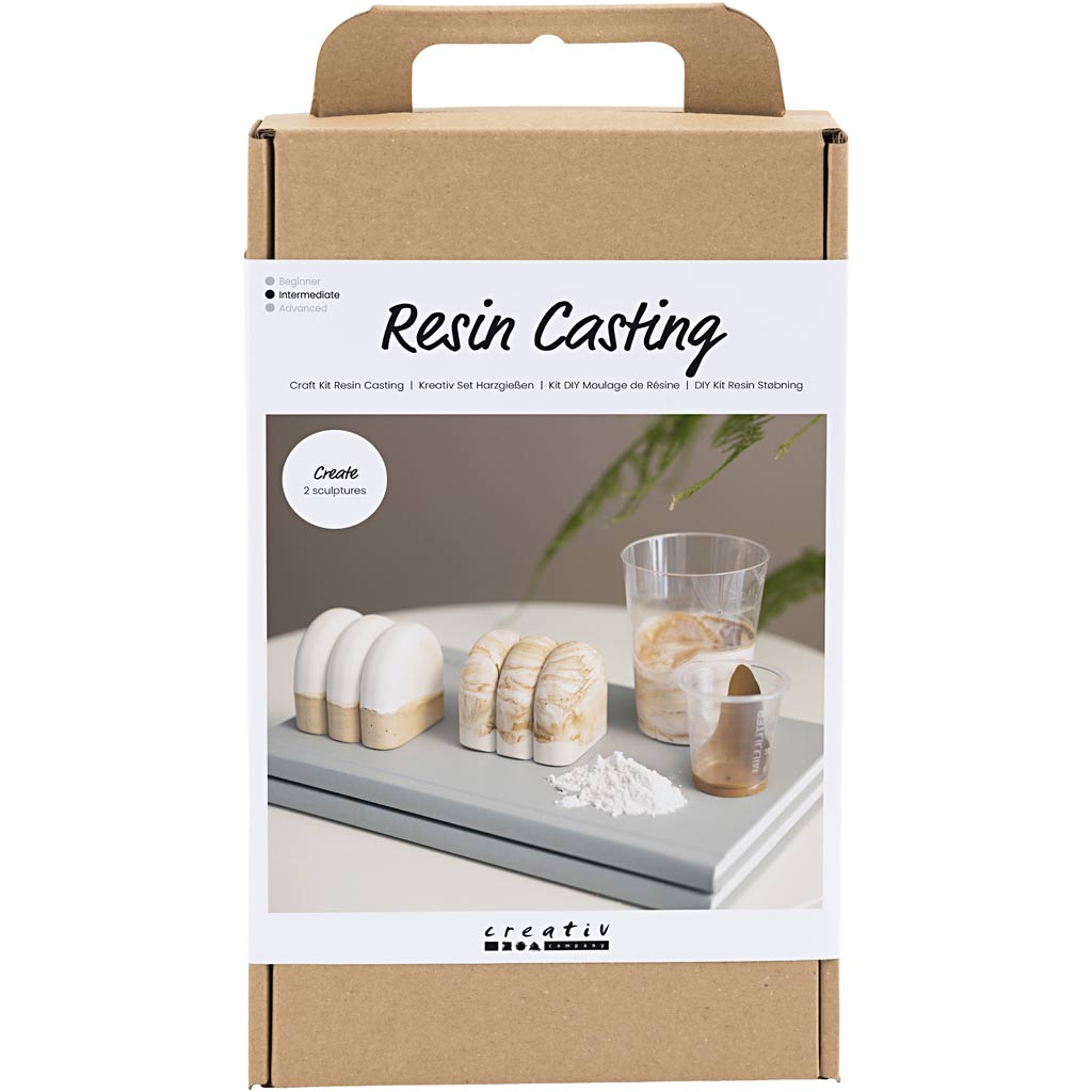 Creativ company hobbyset hars gieten, beeldje, beige, off white, 1 doos