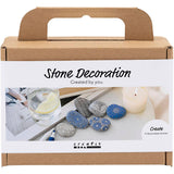 Creativ company mini hobby set stone decoration, blue, 1 box