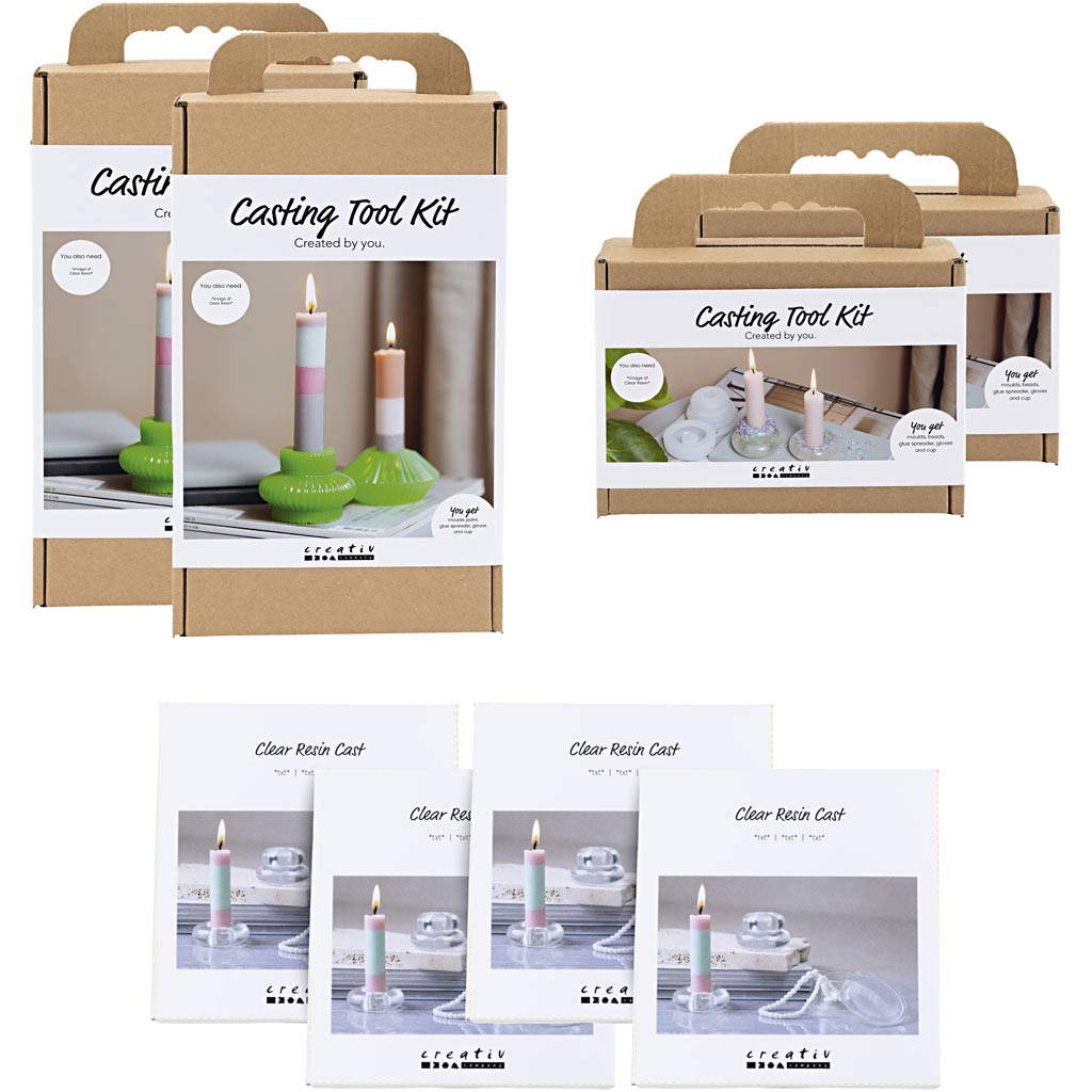 Creativ company introductiepakket, transparant biohars gieten, 8 doos 1 doos