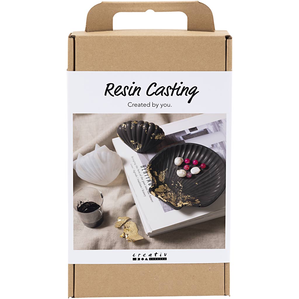 Creativ company hobbyset hars gieten, mossel, zwart, goud, 1 doos