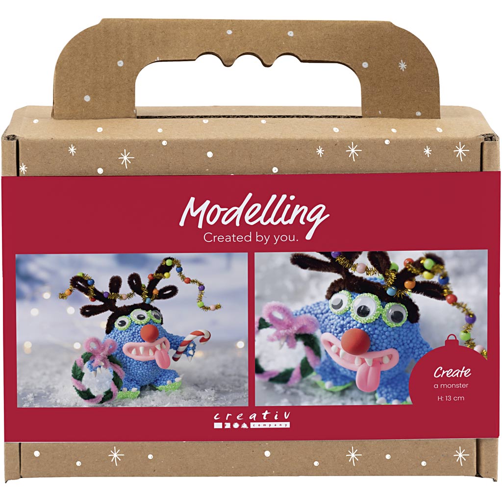 Creativ company mini hobby set modeling, reindeer monster, various colors, 1 box