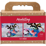 Creativ company mini hobby set modeling, reindeer monster, various colors, 1 box