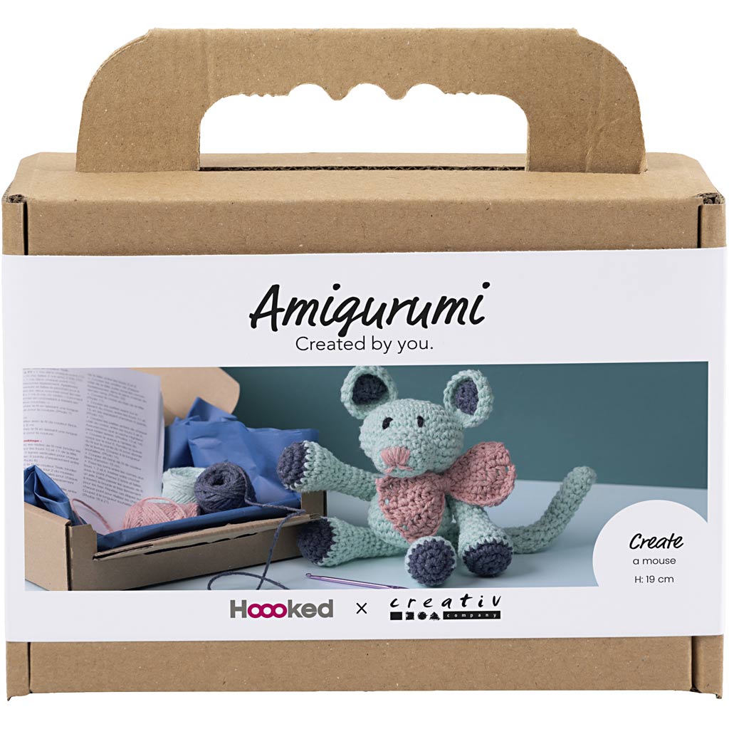 Creativ company hobbyset amigurumi, muis, mint, 1 doos
