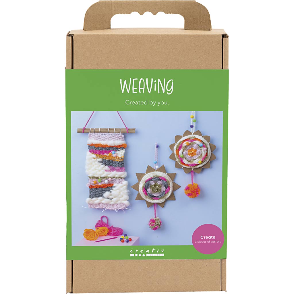 Creativ company hobbyset weven, wandbevestigingen, diverse kleuren, 1 doos