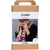 Creativ company hobby set crochet, scarf, cream, warm colors, 1 box