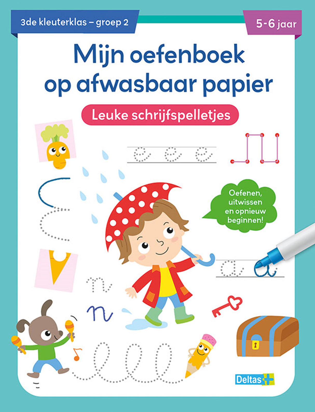 Deltas exercise book washable paper fun writing games (5-6 y.)