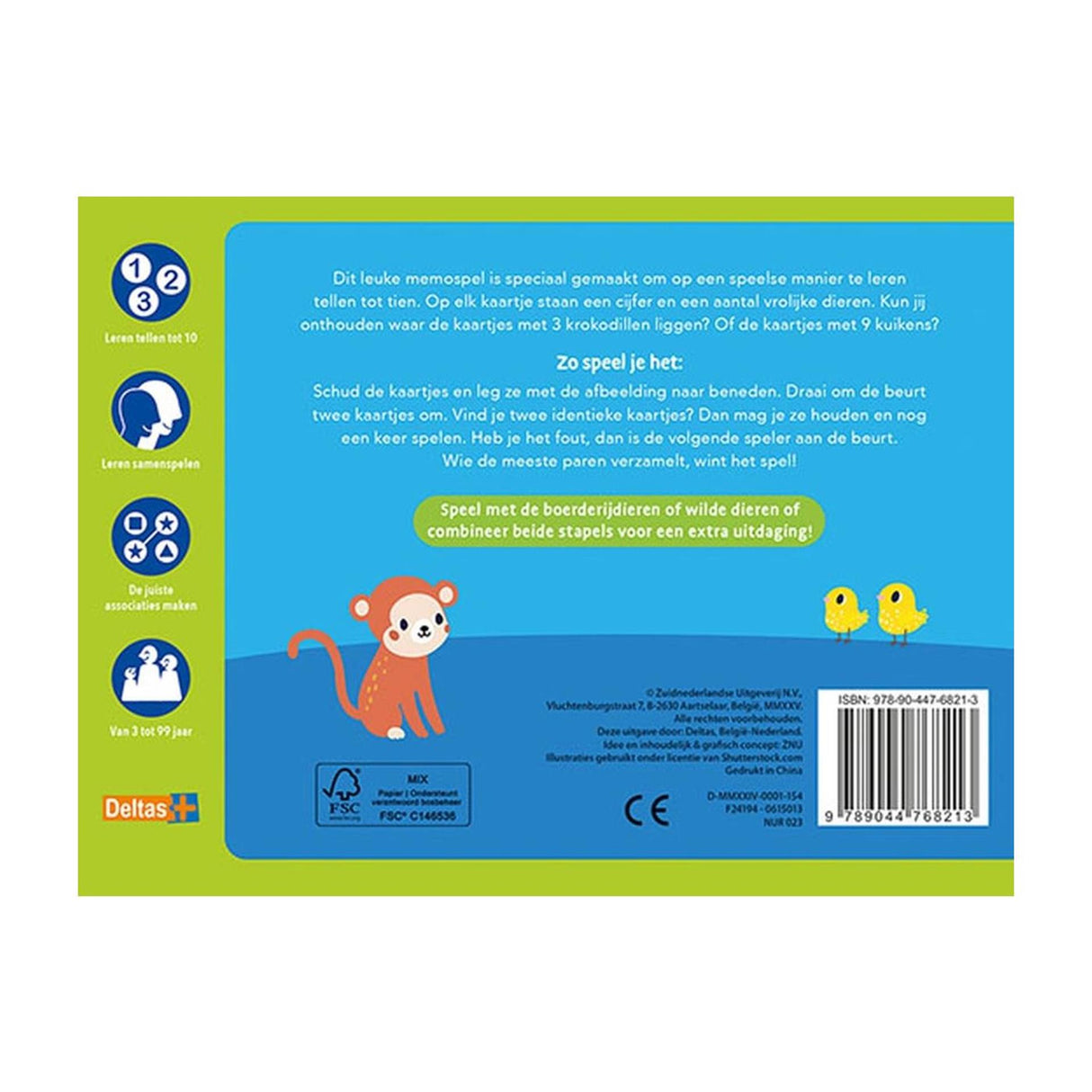 Deltas ik leer tellen tot 10! memo-spel