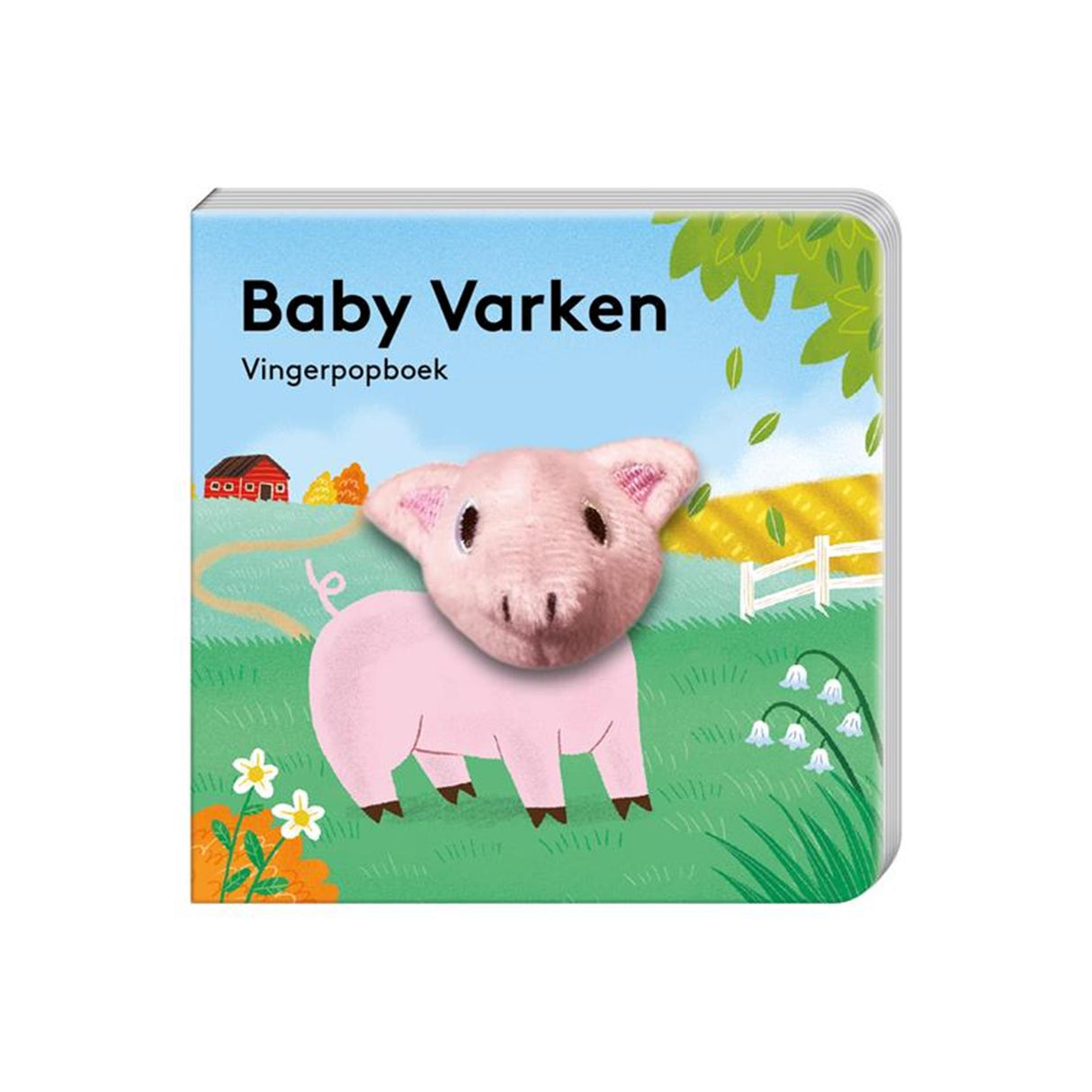 Imagebooks vingerpopboek boerderij baby varken