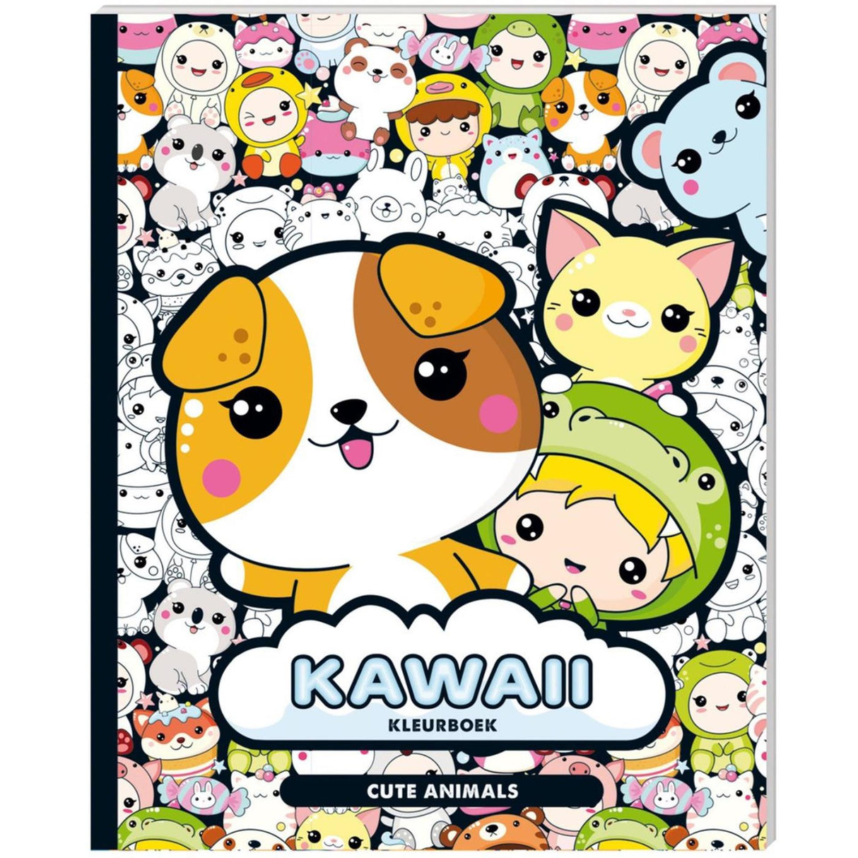Kawaii coloring book cute animals