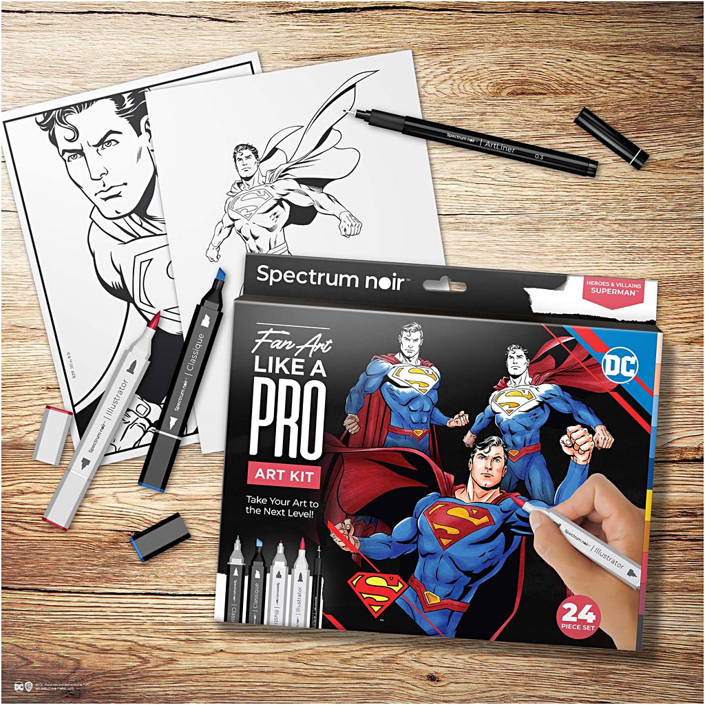 Creativ company hobby set illustration, superman, various colors, 1 box