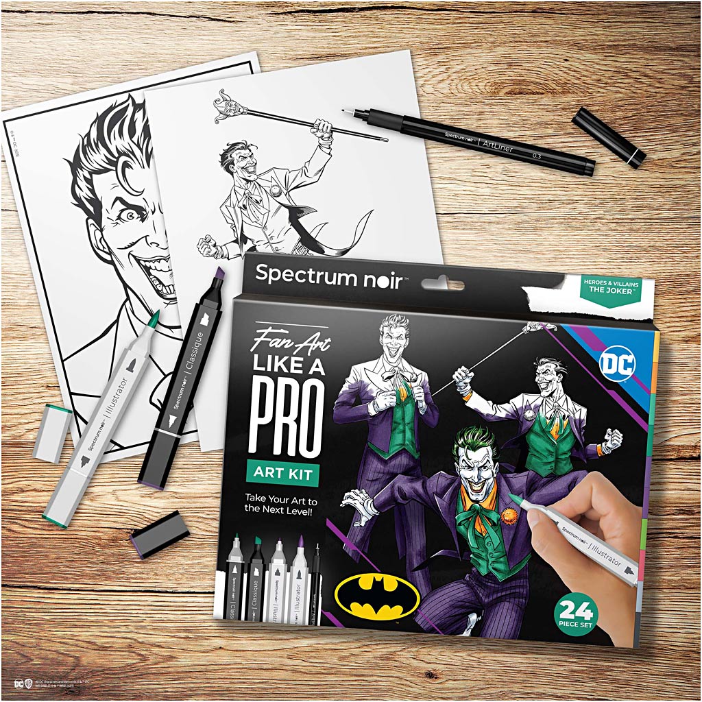 Creativ company hobbyset illustratie, helden en schurken: joker, diverse kleuren, 1 doos