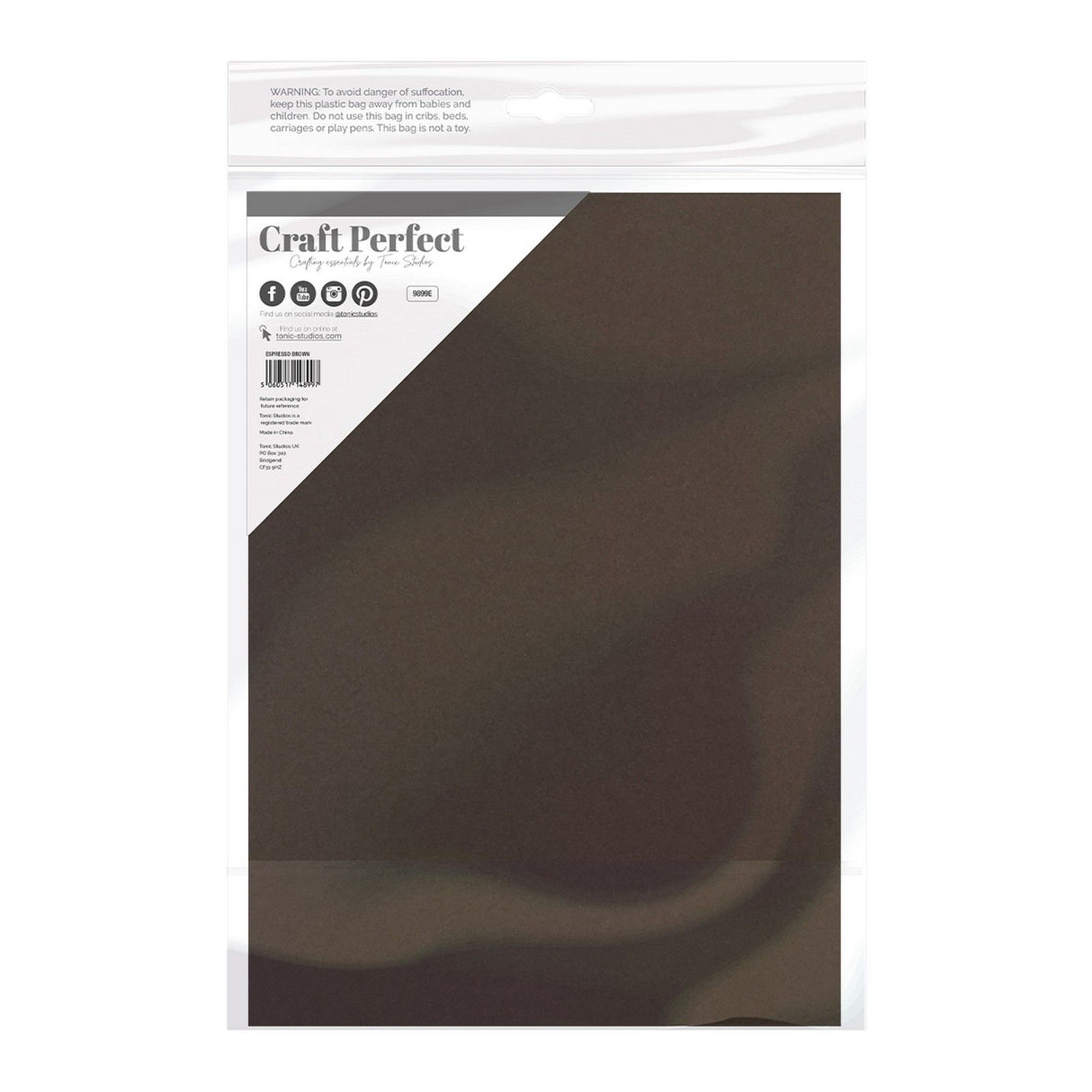 Craft perfect by tonic studios craft perfect • smooth card a4 240g espresso brown 5pcs