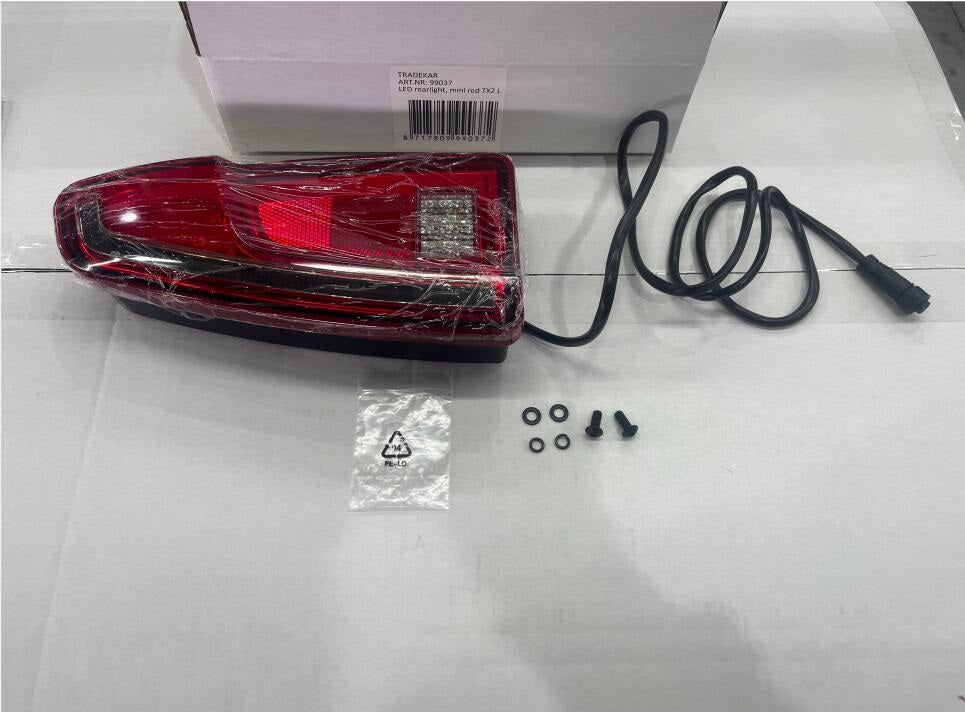 Spinder rear light on the left TX2