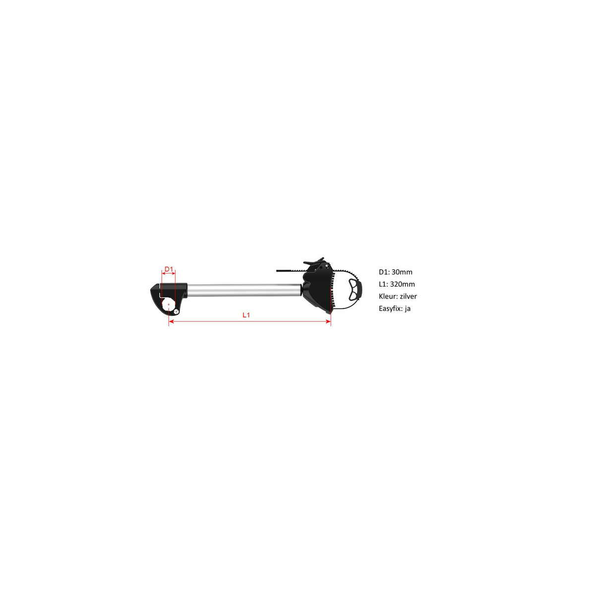 Pro-user frame holder 30mm lockable long amber