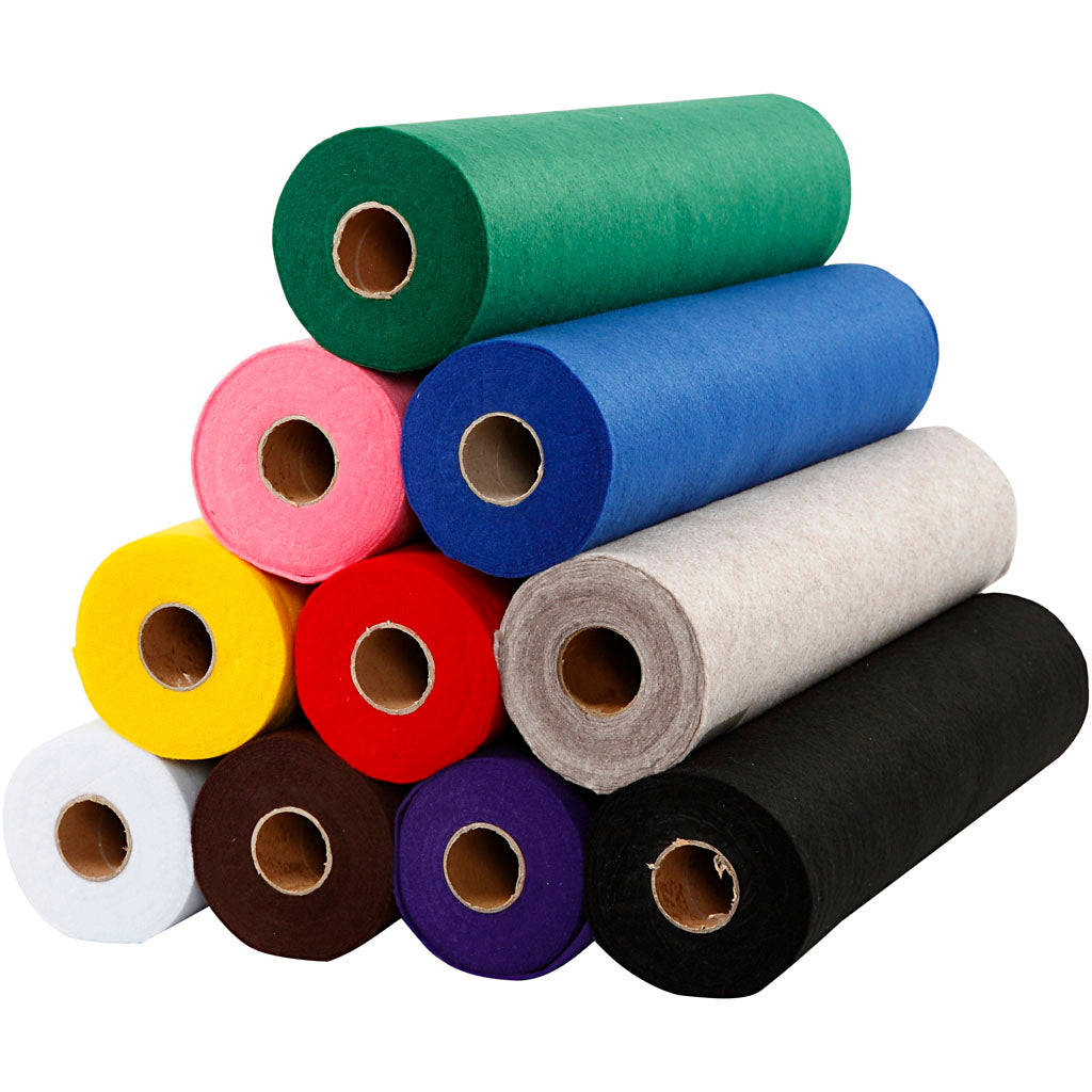 Creativ company hobby felt, w: 45 cm, thickness 1.5-2 mm, 180-200 gr, 10x5 m 1 box