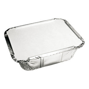 Depa aluminum container 400 ml + lid 14x12x4 cm (25 pieces)