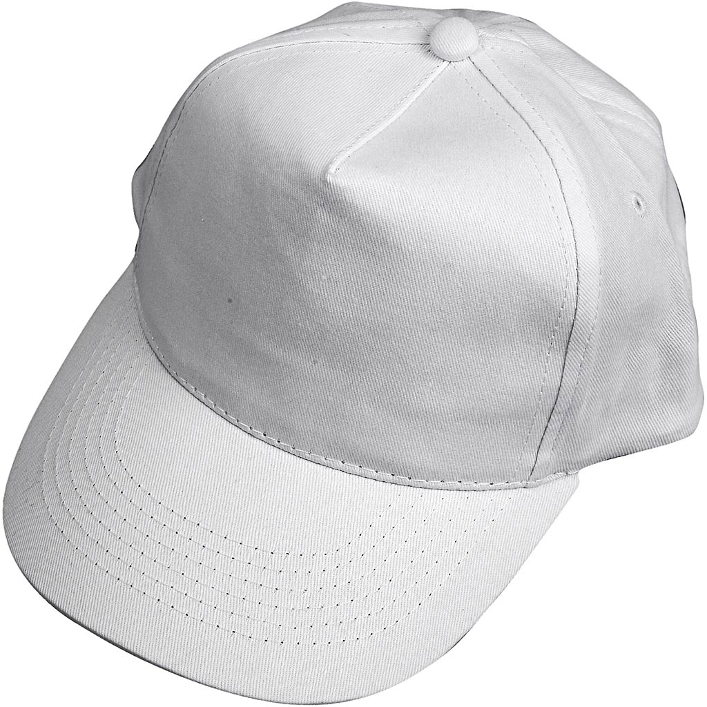Creativ company cap, size 49.5-56 cm, white, 12 pieces in a box