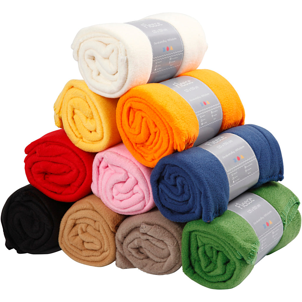 Creativ company fleece, l: 125 cm, w: 150 cm, various colours, 10 pieces in a box