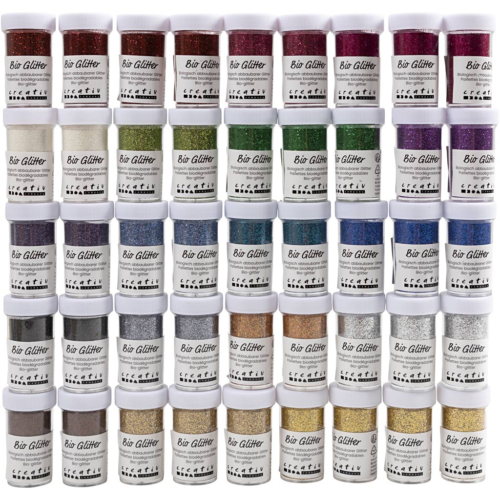 Creativ company bio sparkles, diverse kleuren, 46x27 ml 1 doos