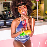 Tropical Bliss | ananas a tazza gonfiabile multicolore