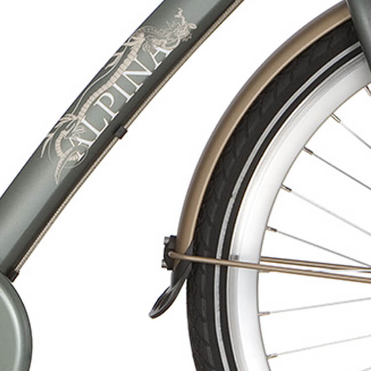 Alpina Fender til 24 kurve Matt Gold