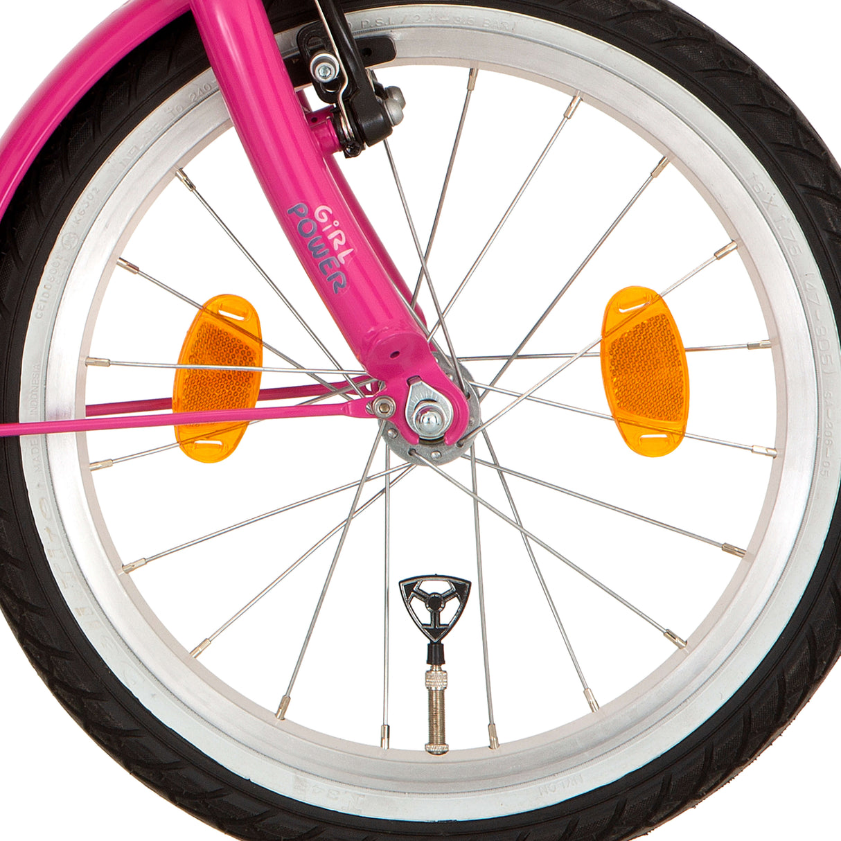 Alpina Front wheel 18 J20 white zinc spk