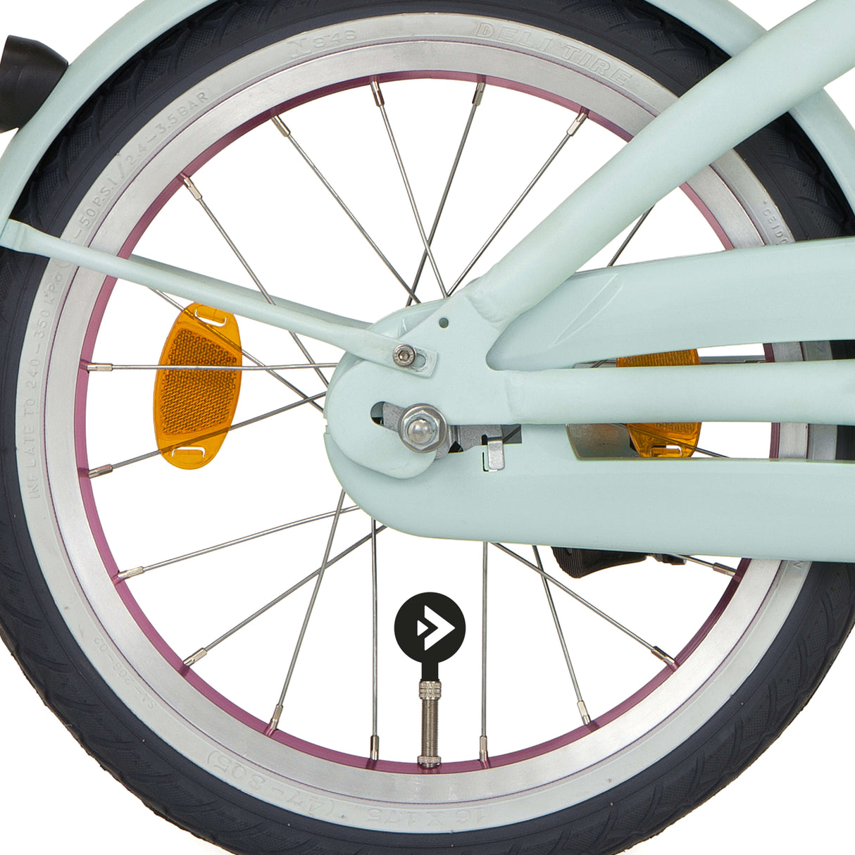 Alpina Rear wheel 16 brake hub J20 anoid pink zinc spk