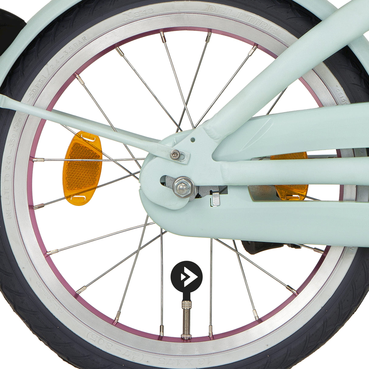 Alpina rear wheel 16 hlq-10a-1 anoid pink zinc spk