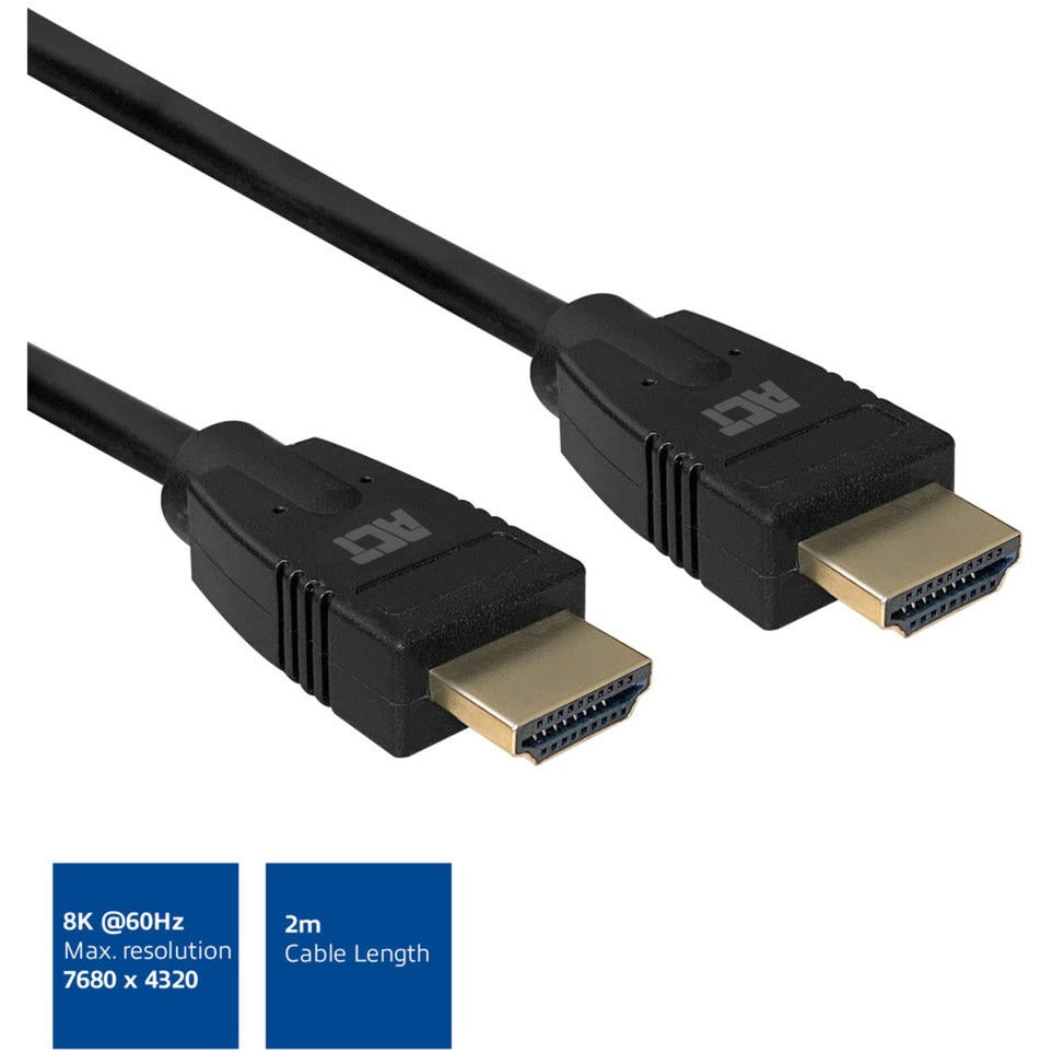 ACT-anslutning 2 meter HDMI 8K Ultra High Speed ​​Cable v2.1 HDMI-A