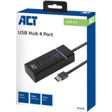 ACT Connectivity AC6300 USB HUB USB 3.2 Gen 1 med 4 USB-A-porte