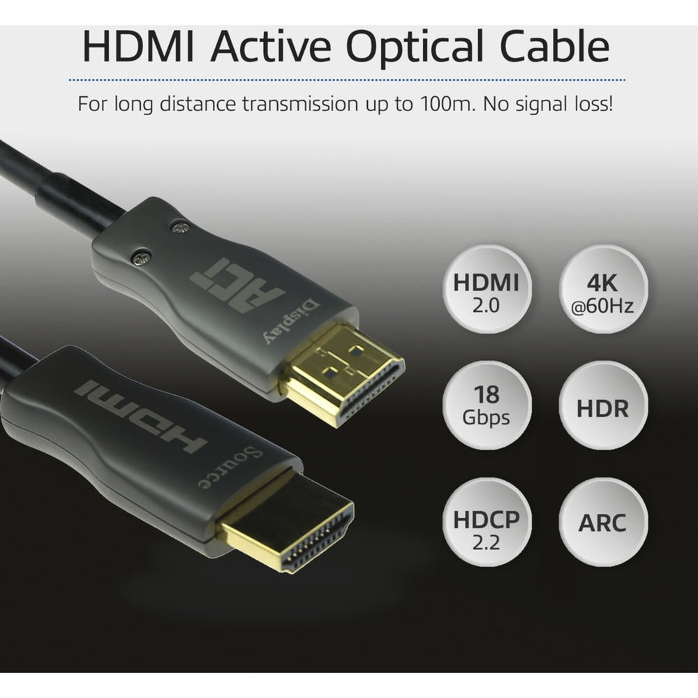 Aktforbindelse HDMI Premium 4K Active Optical Cable V2.0 HDMI-A M