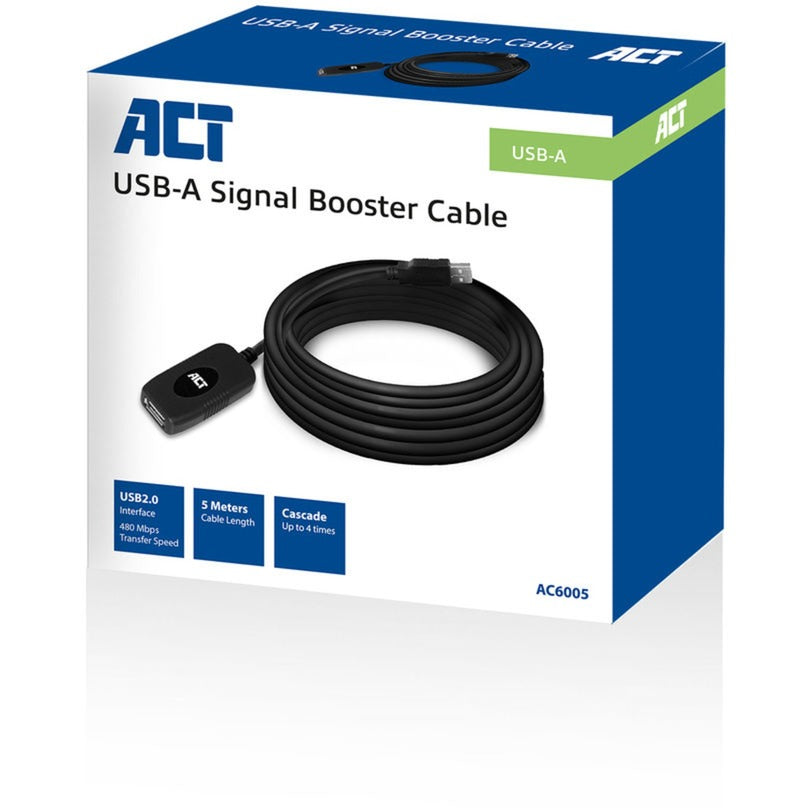 Aktforbindelse USB 2.0 signalforstærker, 5 meter