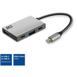 AKT-tilslutningsmuligheder USB-C Hub 4-Port med 2x USB-C og 2X USB-A