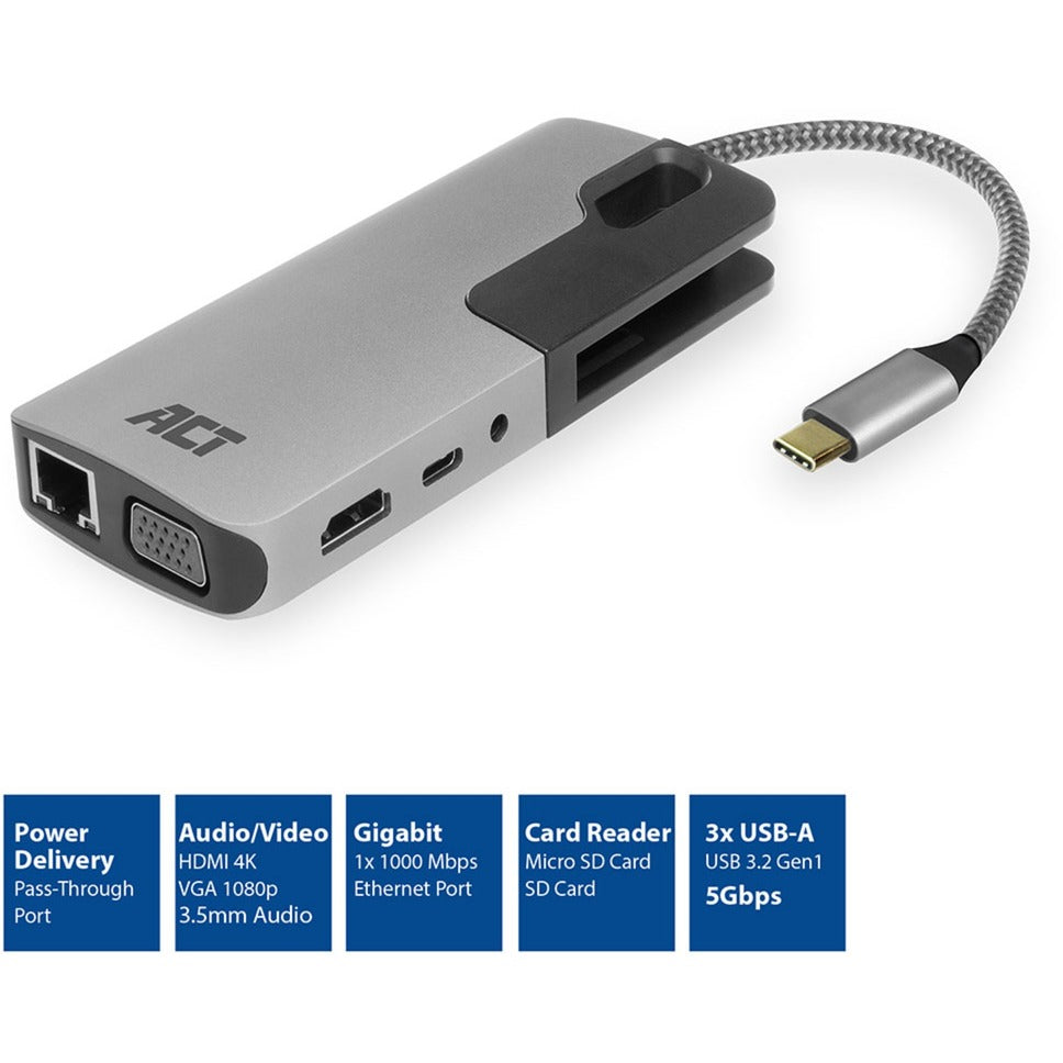 ACT Conectividad USB-C Estación de acoplamiento