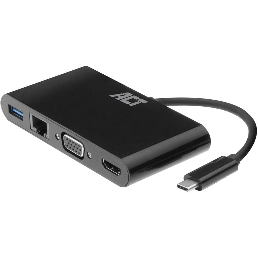 Agir la connectivité USB-C à l'adaptateur multiport HDMI ou VGA 4K avec ET