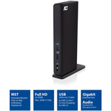 Act Connectivity USB-C oder USB-eng duebel Monitor Docking Station