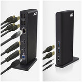 Act Connectivity USB-C oder USB-eng duebel Monitor Docking Station