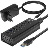 AKT -tilslutningsmuligheder USB Hub 7 Port med StroomAdapter