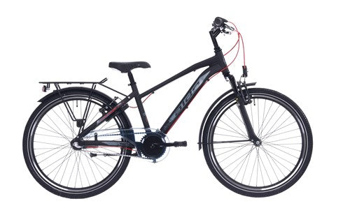 Aldo 26 pulgadas Peak 2.0 Bicicleta Alu 3V Mat Negro Rojo