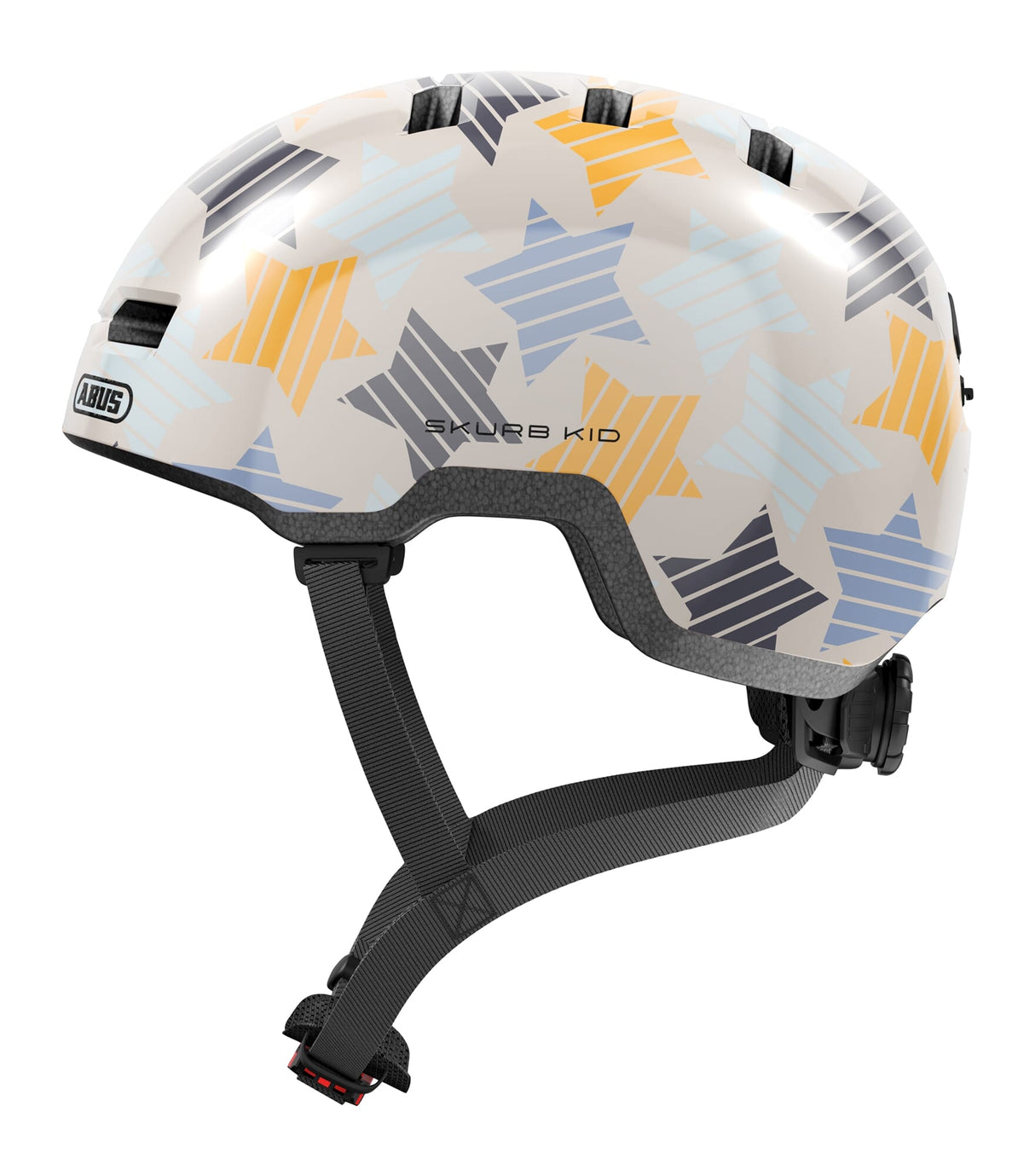Abus hjelmskurb kid grå stjerner m 50-55 cm